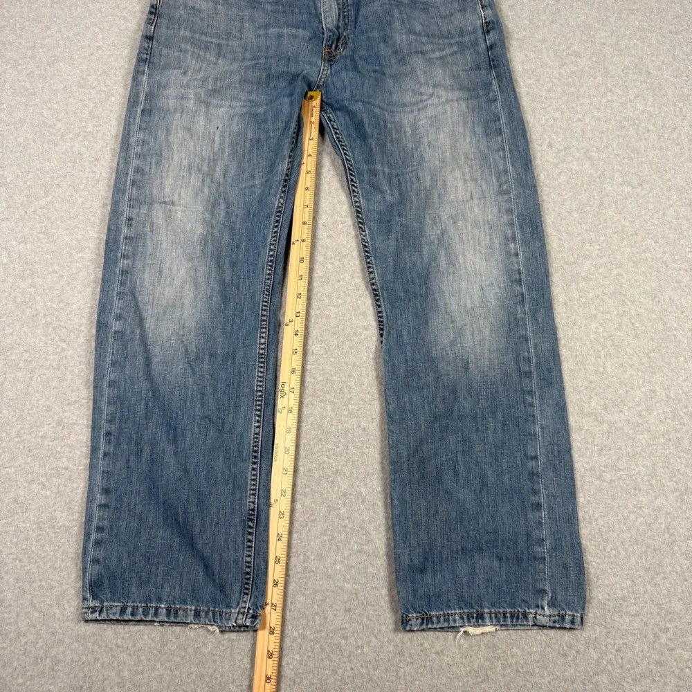 Levis 505 Regular Fit Mens Jeans 36x30 Medium Wash Blue Denim Straight Leg